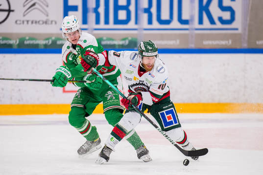 Rögles Adam Edström och Frölundas Jens Olsson