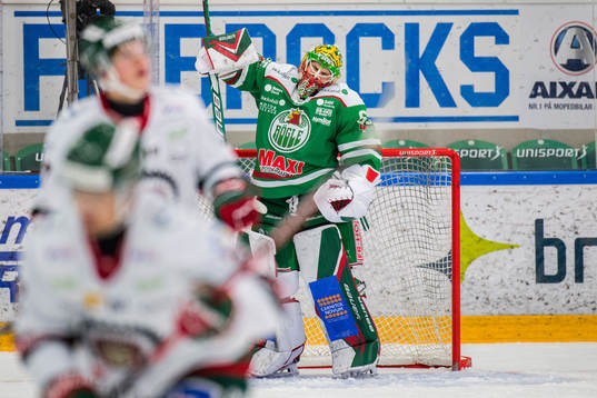 Rögles målvakt Christoffer Rifalk jublar