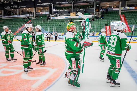 Rögles målvakt Christoffer Rifalk jublar