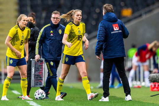 Fridolina Rolfö of Sweden is substituted for Filippa