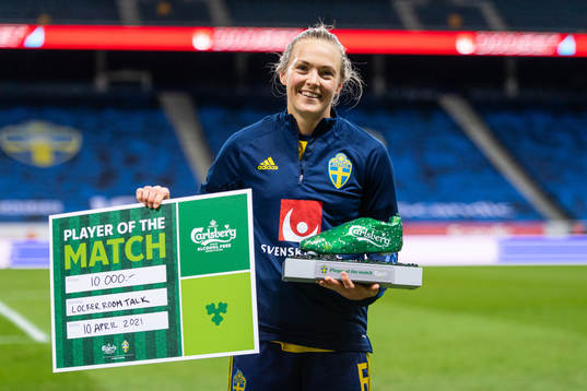 Magdalena Eriksson of Sweden poses for a picture with the