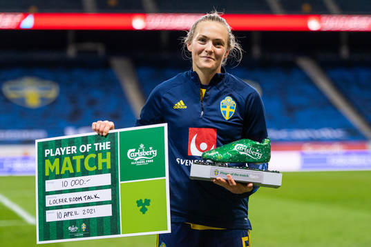 Magdalena Eriksson of Sweden poses for a picture with the
