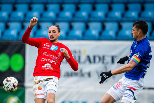 Norrbys Dijan Vukojevic och Trelleborgs Fredrik Liverstam