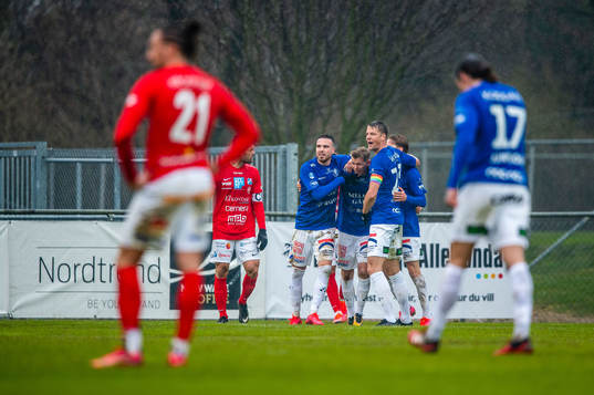 Trelleborgs spelare jublar