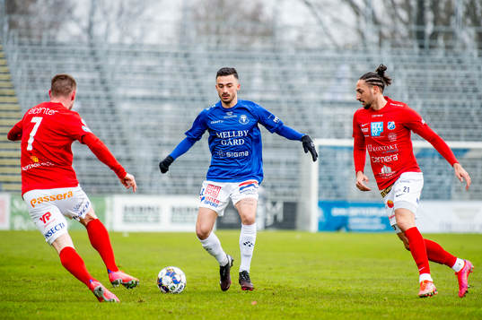Trelleborgs Simon Amin mot Norrbys Rasmus Örqvist och