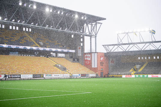 Snöväder på Borås arena