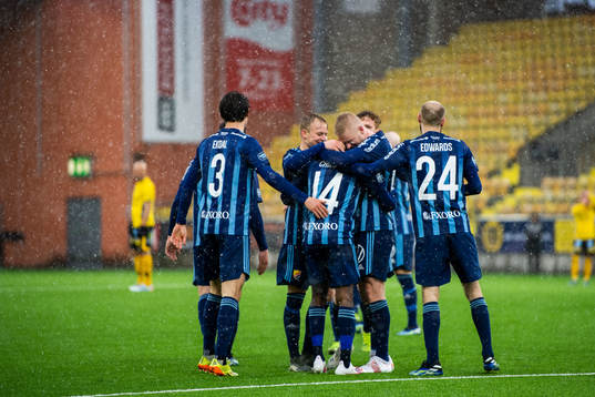 Djurgårdens spelare jublar