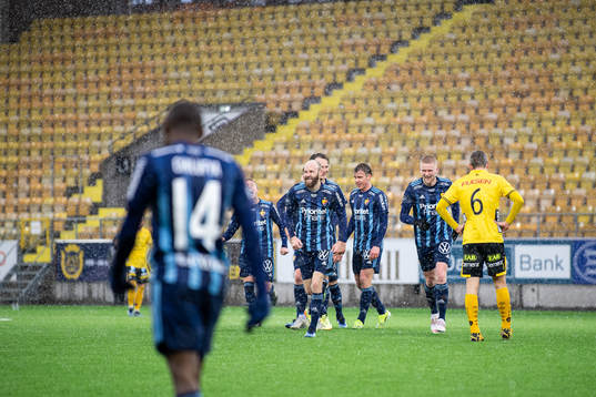 Djurgårdens spelare jublar