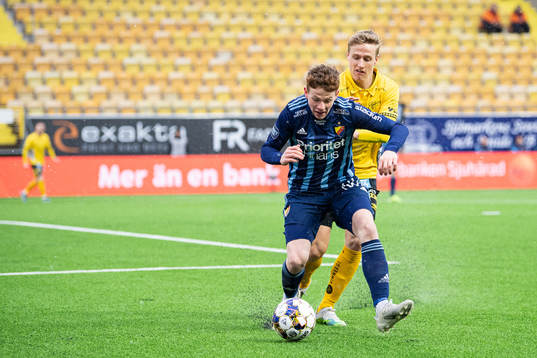 Djurgårdens Aslak Witry och Elfsborgs Jeppe Møldrup Okkels