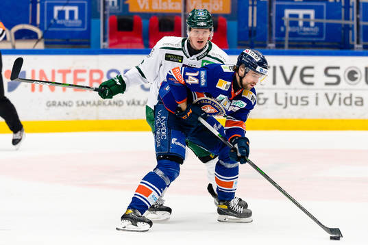 Färjestads Gustav Rydahl och Växjös Emil Pettersson