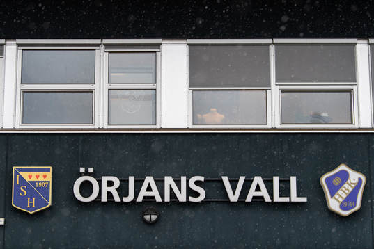 Skylt på Örjans Vall