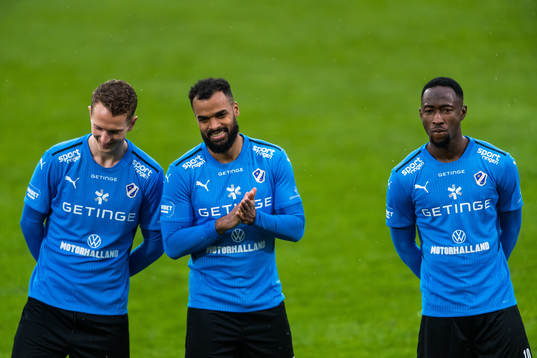 Halmstads Andreas Bengtsson, Phil Ofosu-Ayeh och Sadat Karim