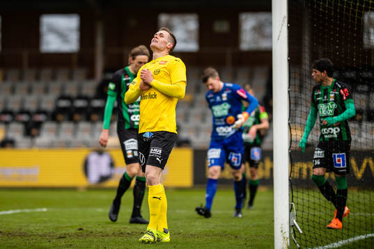 Mjällbys Jacob Bergström deppar