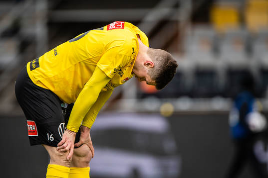 Mjällbys Jacob Bergström deppar