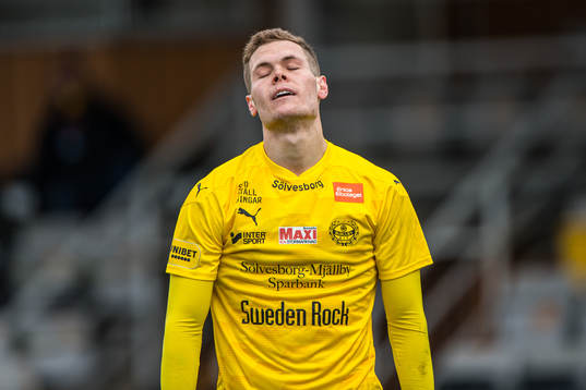 Mjällbys Jacob Bergström deppar