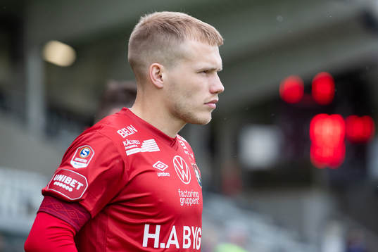 Örgrytes Hampus Dahlqvist innan fotbollsmatchen i