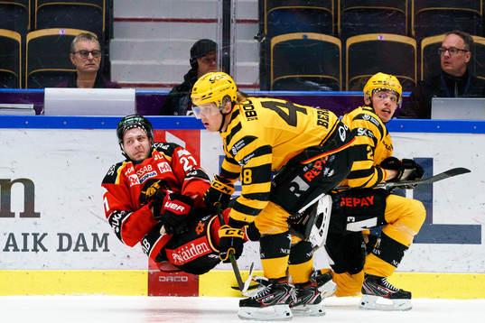 Luleås Juhani Tyrväinen i en kamp mot Skellefteås
