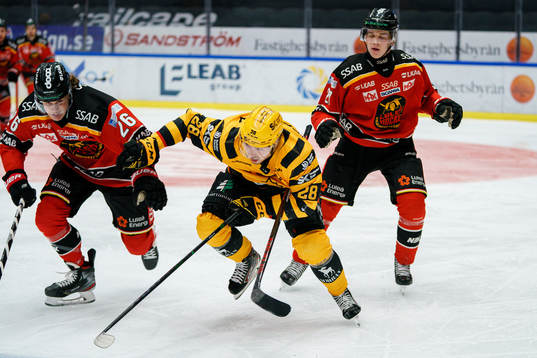 Skellefteås Jesper Frödén jagas av Luleås Radek Muzik