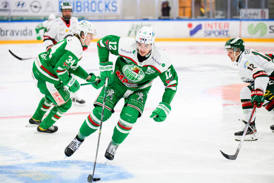 Rögles Brady Ferguson och Frölundas Max Friberg