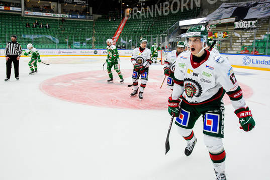 Frölundas Robin Alvarez jublar