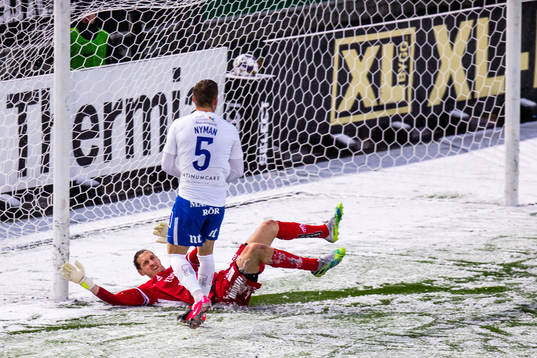 IFK Norrköpings Christoffer Nyman och Sirius målvakt