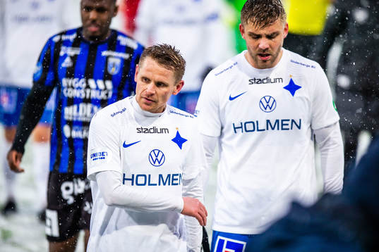 IFK Norrköpings Ari Skúlason deppar