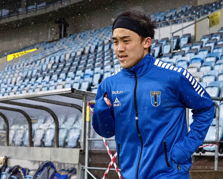 Sirius Yukiya Sugitaunder fotbollsmatchen i Allsvenskan