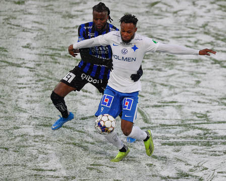 Sirius Joseph Colley och IFK Norrköpings Samuel Adegbenro