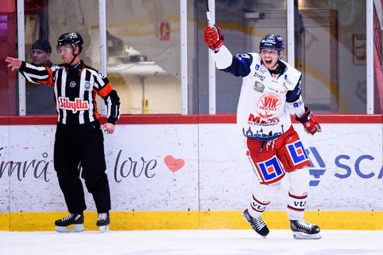 Västerviks Alfred Barklund jublar