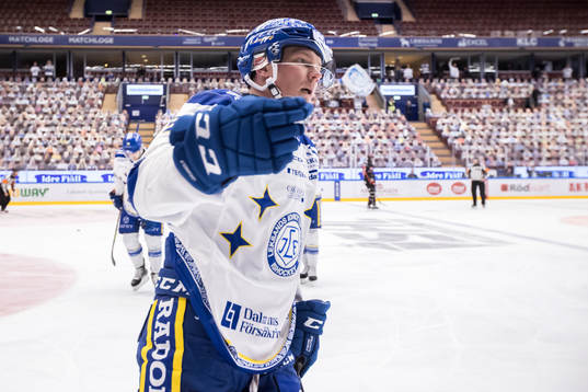 Leksands Patrik Zackrisson jubel