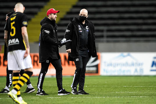 Degerfors tränare Andreas Holmberg och tränare Tobias