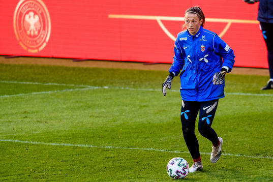 Goalkeeper Cecilie Fiskerstrand of the Norwegian national