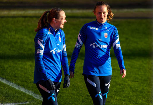 Frida Maanum and Caroline Graham Hansen of the Norwegian
