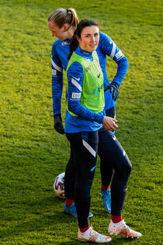 Ingrid Syrstad Engen and Frida Maanum of the Norwegian