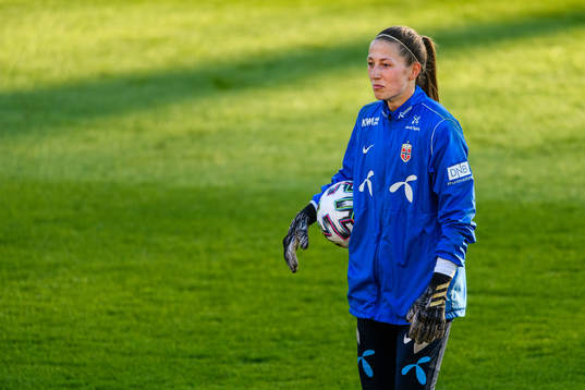 Goalkeeper Cecilie Fiskerstrand of the Norwegian national
