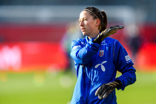 Goalkeeper Cecilie Fiskerstrand of the Norwegian national