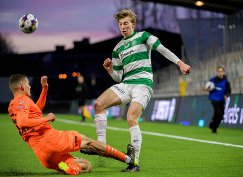 AFC Eskilstunas Pontus Rödin och Västerås Albin Sporrong