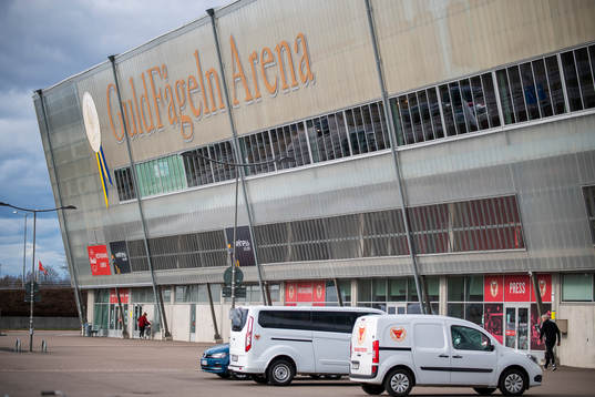 Exteriörbild av Guldfågeln Arena