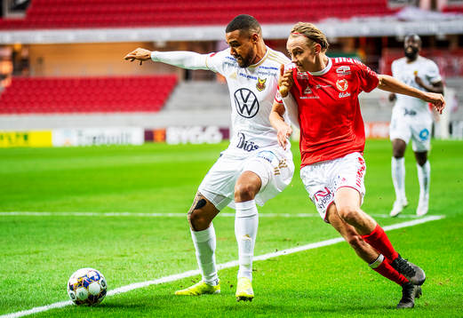 Kalmars Isak Magnusson och Östersunds Noah Sonko Sundberg