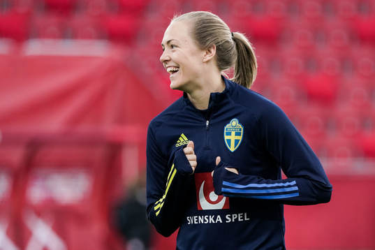 Magdalena Eriksson of Sweden prior to the women's