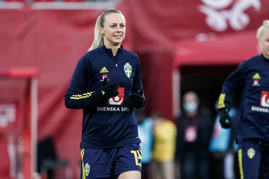 Amanda Ilestedt of Sweden prior the women's international