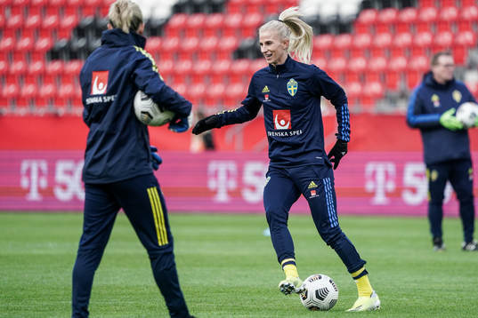 Sofia Jakobsson of Sweden prior to the women's