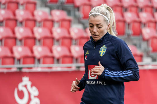Linda Sembrant of Sweden prior to the women's international