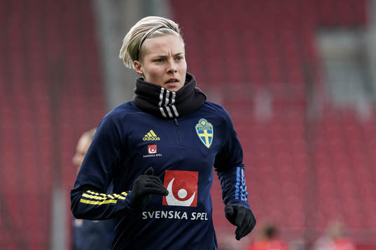 Lina Hurtig of Sweden prior to the women's international