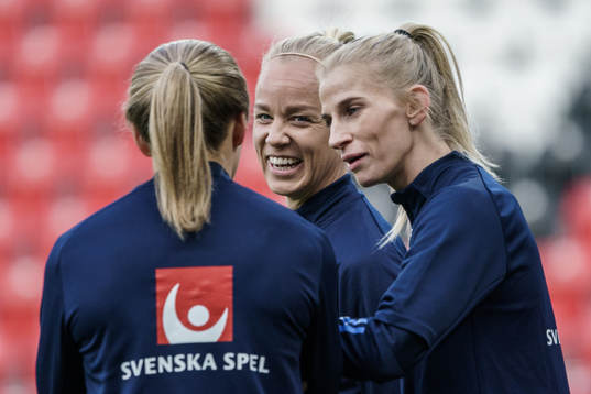 Caroline Seger of Sweden prior to the women's international