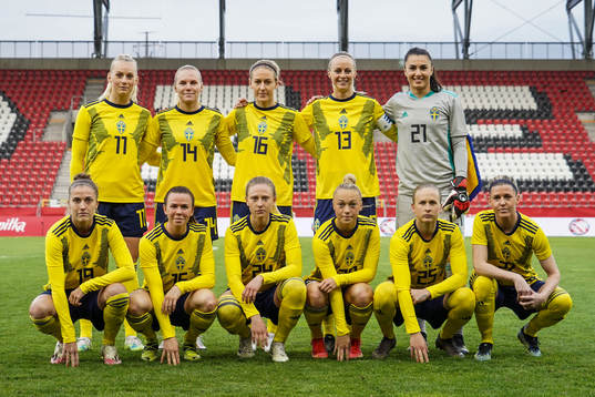 In this handout photo from the Swedish Football Association