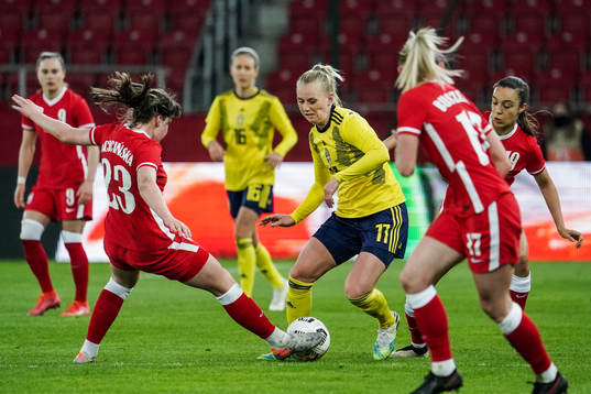 Adrianna Achcińska of Poland and Stina Blackstenius of
