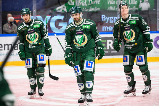 Färjestads Michael Lindqvist, Martin Johansson och Gustav