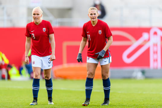 Maria Thorisdottir and Lisa-Marie Karlseng Utland of Norway