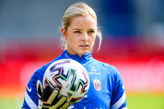Goalkeeper Guro Pettersen of Norway